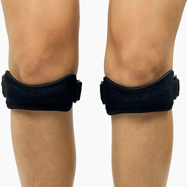 Knee Pain Relief & Patella Stabilizer Knee Strap Brace Black - One Size Fits All - Pack of 12